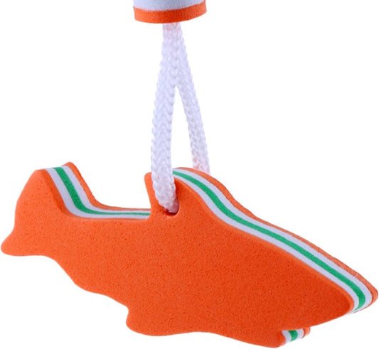 Floating Shark Keychain | For Large Keyring | EVA Foam | Foam | Key Float | Orange.