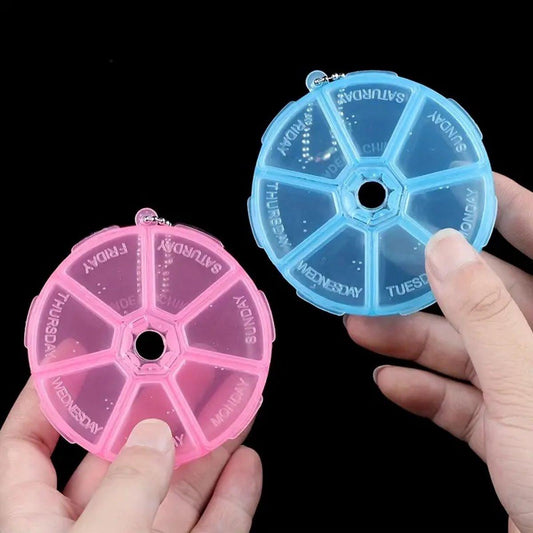 Pill box | Pill box | Medicine box | Tablet dispenser | Pill box | 7 days | Blue.