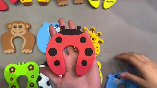 Door stopper Animal I Baby and child Door protector I Door protection I Foam / Foam I Animal door stopper I 1 piece I Yellow.