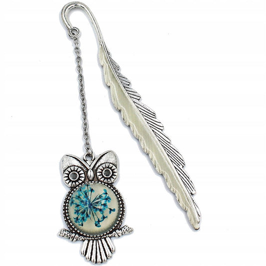 Owl Shaped Bookmark | Glow in the Dark | Luminous | Bookmark | Metal | Silver.