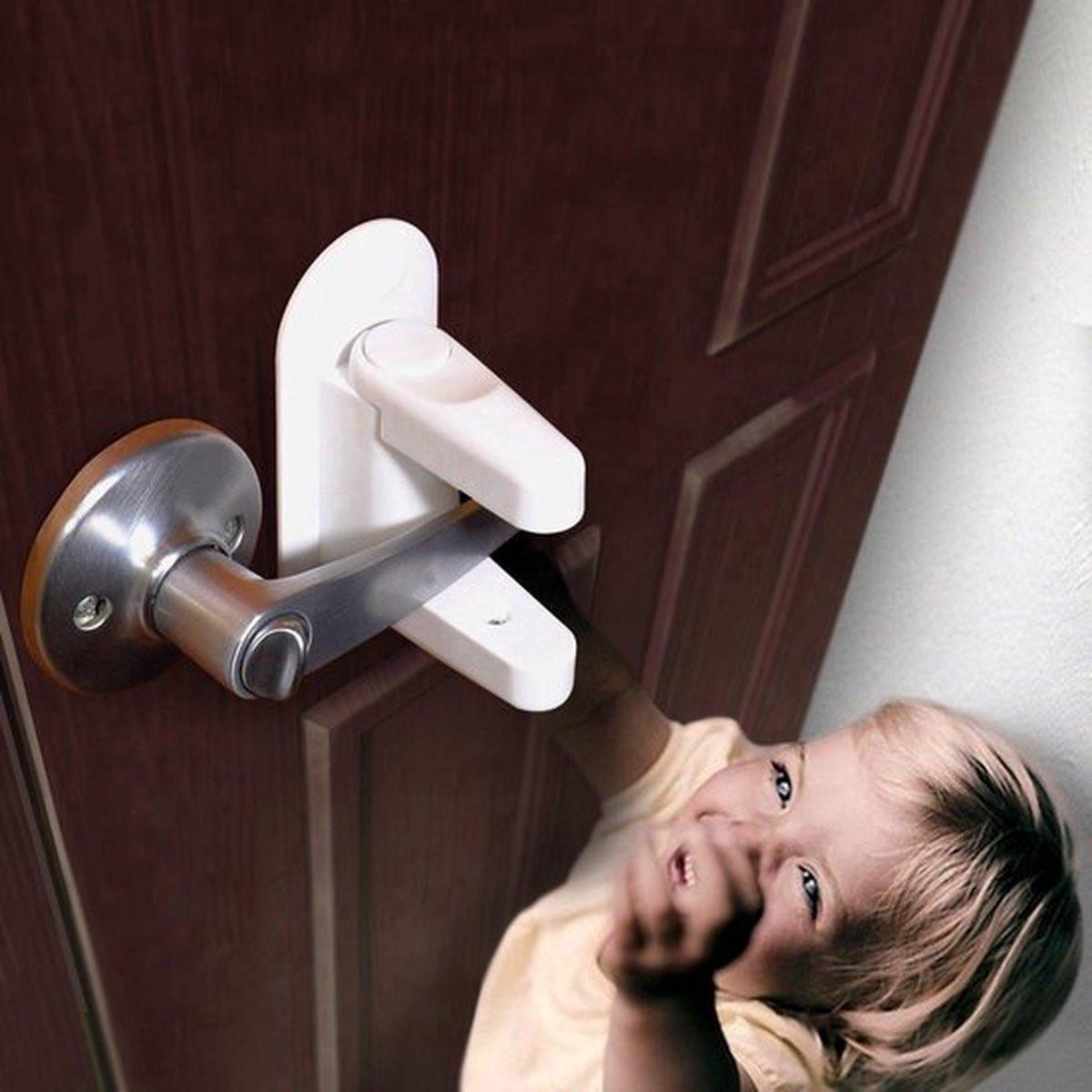 Door Handle Security for Children | Door Handle Lock | Child Safety Lock | Child Lock for Doors | Baby Door Handle Security | Set of 2.