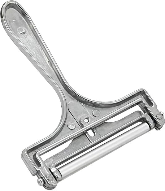 1 Piece Stainless Steel Cheese Slicer with Adjustable Thickness - For Soft, Semi-Hard Cheeses & Cheddar - Dishwasher-Safe Kitchen Tool