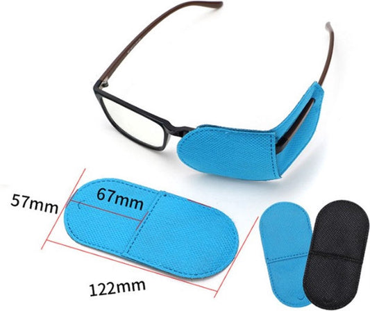 Eye Patch - 12 Pieces - Eye Patch - Eye Treatment - Reusable - For Lazy Eye Or After Surgery - Laser Eye Surgery - Lazy Eye - Amblyopia - Strabismus - Improve Vision - Eyepatch - Eye Covering - Children And Adults - 122 X 57mm - Black/ Blue/ Purple