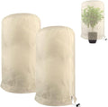 Frost Protection Plant Cover - 2 Pieces - Plant Cover - Frost Non-Woven Fabric - Plant Protective Covers - Plant Protection - Winter Protective Cover Tree/Plant - 60x80cm - Frost Protection Cover Plants - Winter Cover - Durable - Zipper - UV Permeable