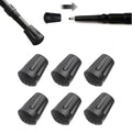 Nordic Walking Tips - 6 Pieces - Walking Stick Tips - Crutch Tips - Nordic Walking Pads - Nordic Walking Cane Tips - Round Nordic Footings - Trekking Pole Tips - Replacement Tips - End Stop - Walking Stick Base - Easy to Install - Black