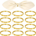 12 pieces gold metal napkin rings - elegant napkin ring - Christmas napkin rings - boho round gold napkin ring for weddings - party dinner - anniversary table decoration