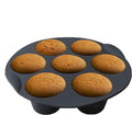 Muffin Pans - Professional High Quality Airfryer Baking Tray - Non-Stick Coating - Cupcake Tray - Muffin Baking Pans - Silicone Baking Mold - Silicone Cupcake Baking Pan - For Muffins, Cupcakes, Mini Quiches - 17.5cm - Black