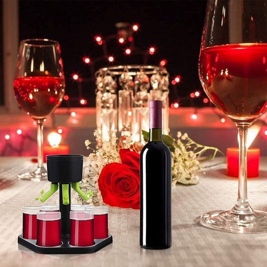 Shot Fountain - Shot Dispenser - Drink Dispenser - Shot Dispenser - Alcohol Dispenser - Shot Glasses - Drinks - Game - Party - For 6 Shot Glasses - For 6 People New Year New Year's Party Drinking Games - For Cocktail Party, Drinking Games