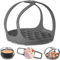 Egg poacher - Poached egg maker - Silicone egg cooker rack - Poached egg maker - Silicone Steamer Basket - multifunctional - BPA-free - grey