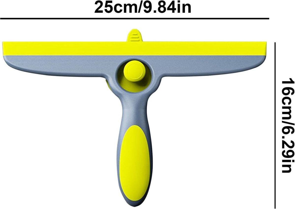 Squeegee - Window Squeegee - Window Wiper - Professional Cleaning - Window Cleaning - Window Wiper - Hand Squeegee - Shower Squeegee - Household Use - With Suction Cup - For Multifunctional Use Windows, Shower And Car - 25 CM Wiping Width - Green