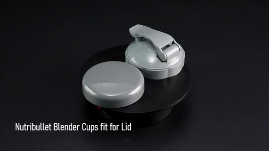 Resealable Cup Lids and Flip-Top To-Go Lid - 2 Pieces - Replacement Parts Suitable for 600w and 900w Nutribullet Blender 32/24/18oz Cups Cup Lids - With Rubber Gasket - Seal - For On the Go