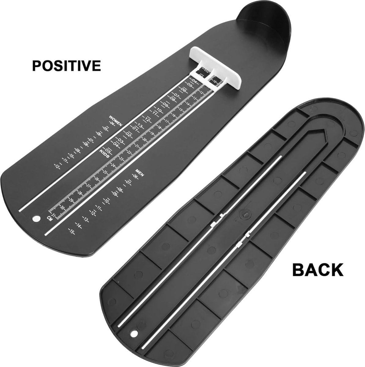 Shoe Size Meter - Foot Measuring Tool - Measuring Feet - Universal Measuring System - Child Shoe Size Meter - Shoe Measuring Tool - Measurement - Children and Adults - Find the Perfect Fit - Measurement Chart - Up to 31 cm - Shoe Size 19 - 48 - Black.
