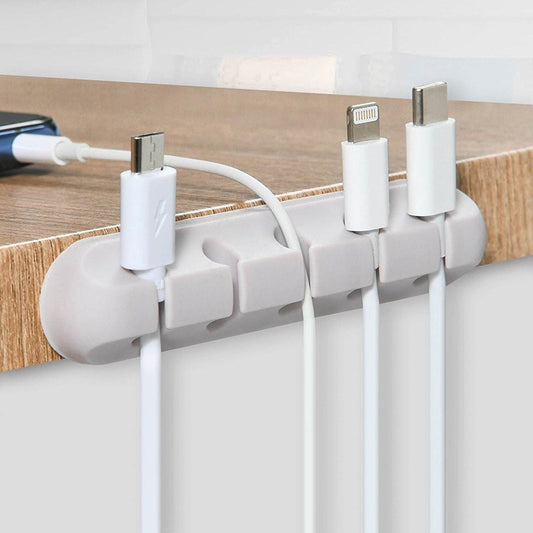 Cable Organizer - Cable Clips for 3/5/7" Cables - Self-Adhesive Cable Clips - Cable Clamp - Cable Holder - Cable Tray - Cable Management - Cable Organizer - Desk Organizer - for USB Charging Cable, Power Cord, Mouse Cable - White - 3 Pieces.