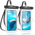 Waterproof Phone Cases - 2-Piece - Professional Dry Bag - Premium Quality Waterproof Phone Pouch - Underwater Case - for Vacation / Touring / Swimming - for Smartphones / Passport / Payment Cards - IPX8 Waterproof - Black.