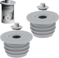 pieces - RF sealing ring - Sewer seals - applicable pipe inner diameter 45-50 mm - floor drain - drain pipe seal - silicone washing machine drain hose seal - anti-odor drain seal - with lid - for home, kitchen and bathroom - grey