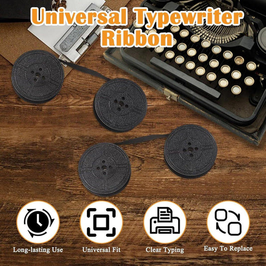 2 pairs - universal typewriter ribbons - typewriter ribbons - with double spool - double spool ribbon - typewriter ink ribbon - vintage typewriter ribbon replacement - replacement pack - for most typewriters - typewriter accessories - black.