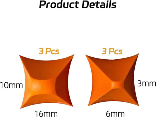 6 pieces - seam tools - reusable - silicone seam tools - silicone sealant tool - sealant applicator - kitchen and bathroom joint tool - orange color - 4/6/10/16mm.