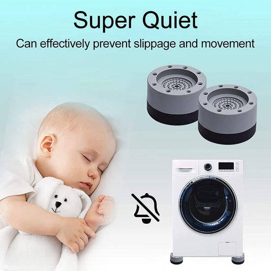 4 Washing Machine Feet - Universal Anti-Vibration Pads for Washing Machines - Washing Machine Vibration Dampers - Non-Slip Rubber Pads - Washing Machine Feet - Stabilizer Foot - Washing Machine Sound Damper - For Washing Machines, Dryers, and Furniture