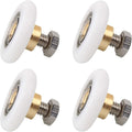 pieces - shower door rollers - 20 mm - sliding door wheels for showers - replacement roller guide wheels - for home, bathroom, DIY - replacement parts for glass holes - for shower doors, sliding door wheels and gliders - white