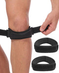 1 pair - Patella brace - knee straps for patellar tendon - knee brace - knee brace for relief of knee pain - knee-patella strap - sports knee brace - knee brace for osteoarthritis - knee brace - support for sports - braces - strap - adjustable - black