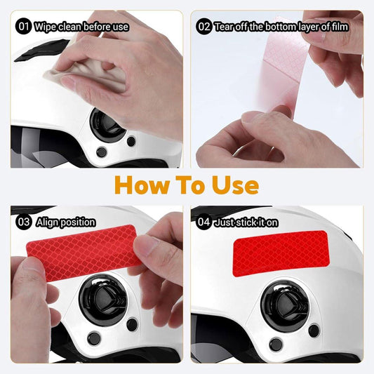 100 pieces - reflective stickers - reflective tape - reflective safety warning strips - reflective strips - waterproof - for bicycles, helmets, cars, mailboxes, backpacks, trailers and outdoor equipment - rectangle and arrow.
