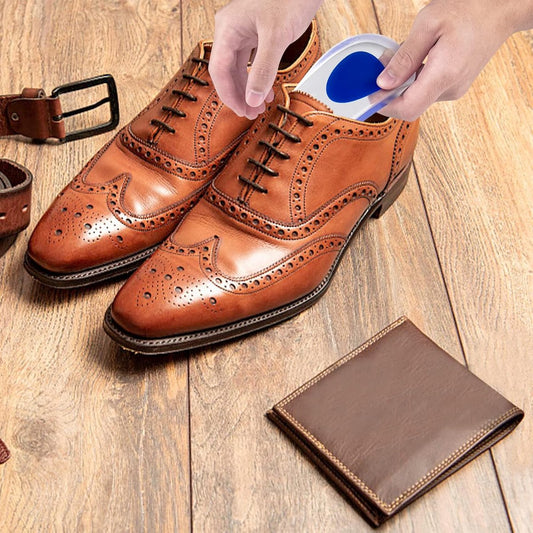 3 pairs - gel heel cushions - heel spur insoles - heel protectors - silicone heel spur - arch supports - insoles - heel raise - heel elevation - heel cushions - heel insoles - foot pain relief - Size 33-39 - S - 10.3*6.4*1.6cm - blue