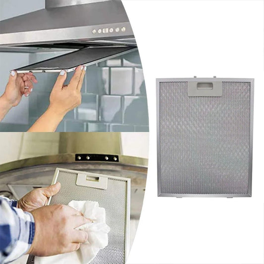 2 pieces - Grease filter - 260*320*9 mm - Range hood filters - 5-layer - Replacement filter for range hood - Aluminium Grease filter - Grease filter for range hood - Filters for range hoods - Metal mesh - Filters - for cooktops, range hoods and ovens - wh