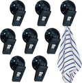 8 pieces - Suction cup clips - Shower curtain clips - Shower curtain clamps - Multifunctional storage clip - Windproof protective clips - shower curtain clips with suction cup - for car sunshades, refrigerator, notes, ticket and photo organization - 30*35