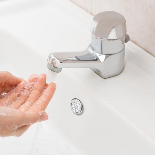 Washbasin Overflow Ring - 6 Pieces - Overflow Rings - Bathroom Overflow Ring - Sink Overflow - Drain Plug - Overflow Cover for Washbasin - Sink Overflow Ring - Round Hole Cover - Overflow Cover - For Sink, Washbasin and Kitchen