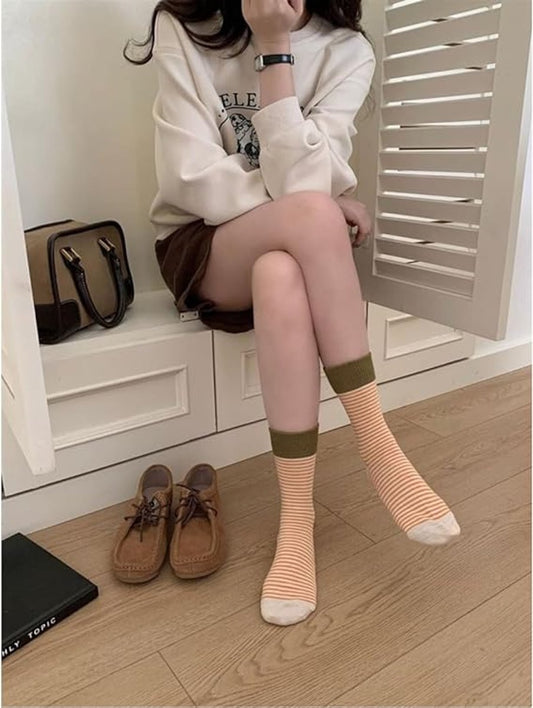 Socks - Women's Socks Value Bundle Size 36/40 - 5 Pairs of Socks - Women's Socks - Stockings - Women's Socks Solid Color - Long Socks - Autumn Socks - Soft, absorbent, breathable - For Casual, Business, Sports and Leisure - For Autumn and Spring
