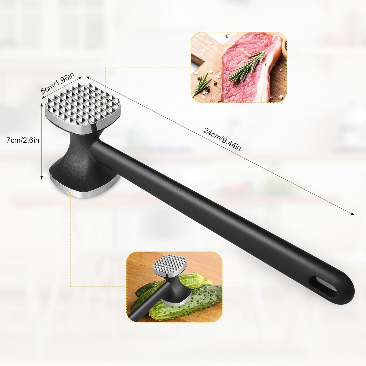 Double-sided meat tenderizer - High quality - Ergonomic design