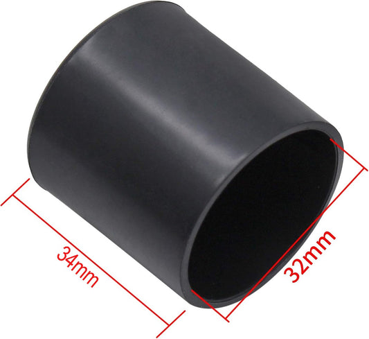 20 pieces - Chair Leg Caps - 32*32*34mm - furniture leg covers - Round rubber furniture leg protectors - Chair protector - floor protection - chair leg protectors - chair socks - for chair legs, table and sofa - black