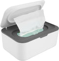 Tissue box - 19*13*7.8cm - Dispenser box for wet wipes - Baby wipes box - mask storage box - toilet wipes box - box with lid for dry tissues - keep wipes fresh with sealable lid - dustproof storage box for tissues - white