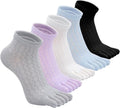 5 pairs of toe socks - Breathable - Round toe socks - Women - Orthopedic compression toe socks for women - Running socks - Yoga socks - Comfort socks - Cotton