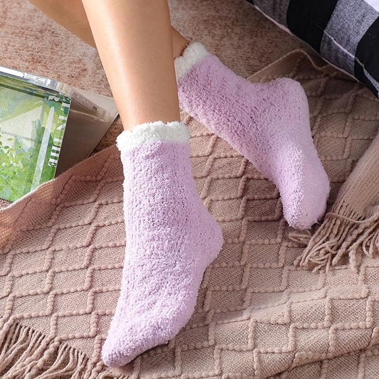 7 Pairs - Warm Winter Socks - socks - cartoon socks - Women's House Socks - Women's Fuzzy Socks - House Socks - Thick socks - Winter Warm Cozy Socks - Soft socks - keep warm - coral fleece - Size 36-40.