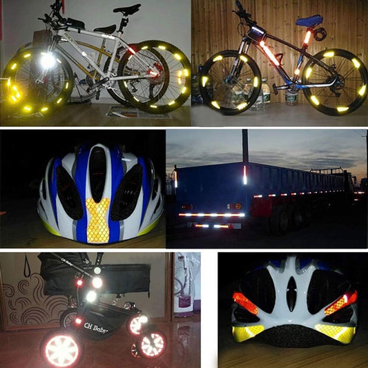 Reflective Tape - Reflection Tape - R2 rolls 5cm à 3 Meters - Self-Adhesive - Reflective Tape - Reflective Tape Self-Adhesive Sticker High Visibility - For Vehicles Cars Trailers Bicycles Helmets - White & Red.