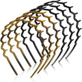 Pieces Zigzag Headbands - Women's Hairbands - for thick curly hair - plastic shark tooth combs - Hair Accessories - sawtooth headbands - plastic wavy tooth headbands - for men and women - black, brown.