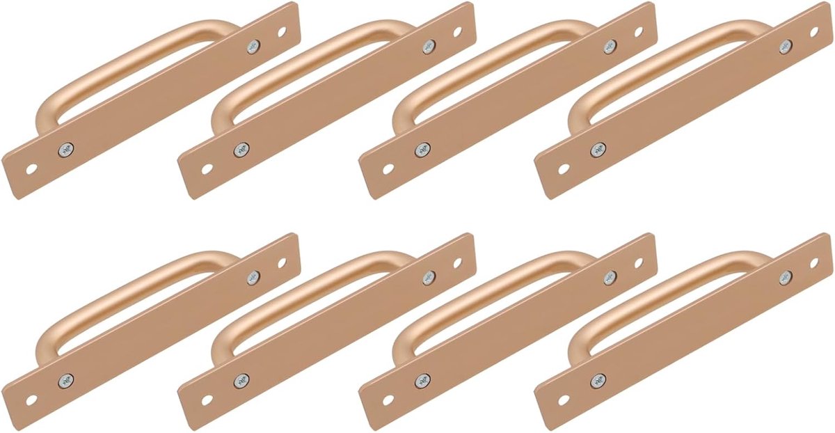 8 Pieces Door Handle - Kitchen Cabinet Handles - Cabinet Handles - Handles for Small Doors - 5" Hole in the Center Aluminum Alloy Cabinet Handles - Kitchen Cabinet Handle - For Drawer Cabinets, Cabinets, Kitchen, Wardrobe and Drawer Handles - Gold