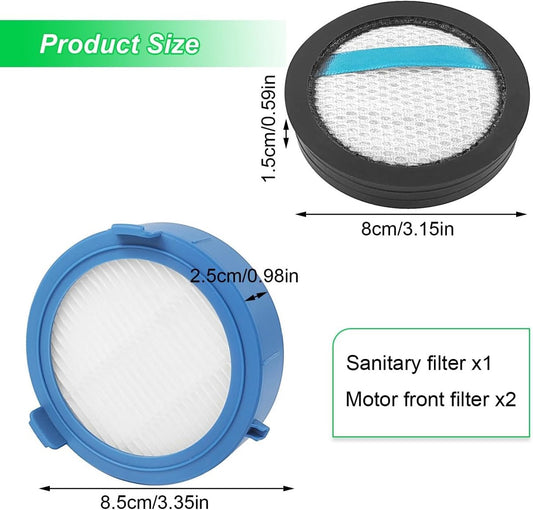 3 pieces - vacuum cleaner filter set - 2 front engine filters + 1 hygiene filter - suitable for AEG Ultimate 8000 - regular filter replacement - vacuum cleaner spare parts filter - vacuum cleaner accessories - for bedroom, living room, garage
