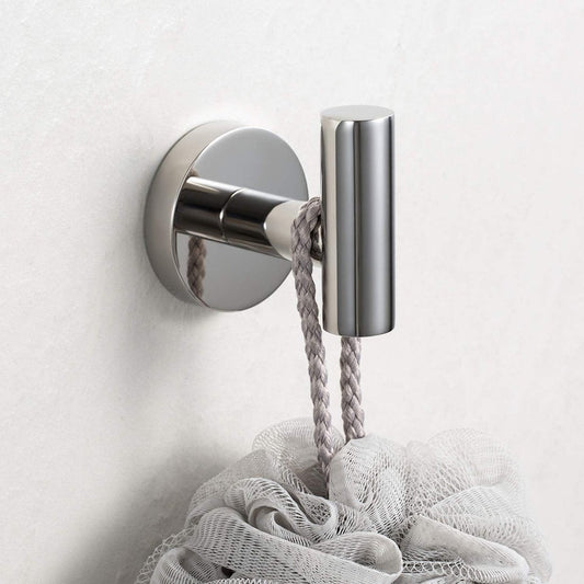2 pieces - Towel hook - Hanging hooks - Hanging hooks - Bathroom towel hooks - Key hook - Clothes hook - Hat hook - Wall hooks - stainless steel hook - with screws - for bathroom, kitchen, garage, home, hotel, office - 5.5*6 cm - silver