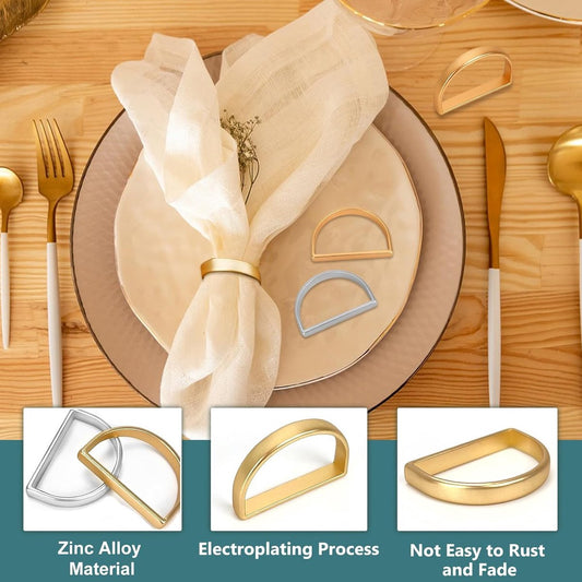 12 pieces napkin rings - gold napkin ring - Napkin rings table decoration - Napkin Ring - Gold Napkin Rings - Silver Napkin Rings - Table Accessories - Table Setting - Table Decoration - for wedding, party, dinner, birthday, table decoration