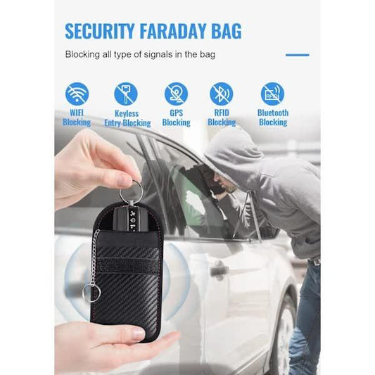 Faraday Car Key Case 2-Pack Signal Blocking Keyless Entry Protector.
