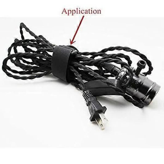 16-pack Black Nylon Cable Ties with Velcro, 30 cm x 2.5 cm, High Quality Cable Management.