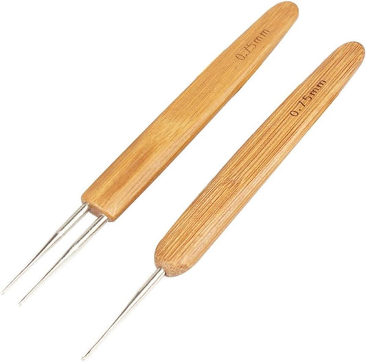 Set of 6 - Crochet needles - Dreadlocks tool - Crochet - 0.75 mm - Storage bag.
