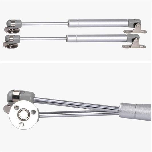 2 pieces - Gas Spring - Softclose Door Fitting - 120N - Zinc Alloy - Silver - Telescopic Cabinet Door Gas Spring - Hydraulic Support - Door Lift Damper for Cabinet Door or Flap