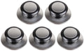 Pot Lid Knob - 5 Pieces - Lid Knob - 5-12mm Universal - Lid Handle - Kitchen Cookware Knob - For Replacing Pot Lids - 5.8*2.3cm - Silver and Black