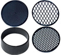 Adjustable plastic garden sieve - 4 in 1 - 12 cm - Compost sieve - Sand sieve - Round - Black - for domestic plants