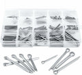 Split pins - 150 pieces - 15 different sizes - stainless steel - silver - for small mechanic repairs.