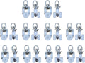 20 Pieces - Curtain Runners - Curtain Runners - Curtain Rollers - Curtain Rail Rollers - Gliders - Curtains - Curtain Gliders - White - Alloy - 3.45*1.5cm