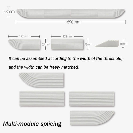 Robot Vacuum Cleaner Replacement Ramp, Gray Threshold Ramp for Doors.